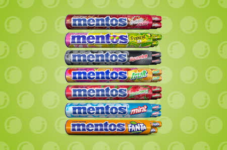 Mentos 8-pakk i ulike smaker