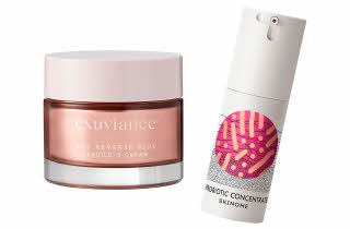 Hudpleieprodukter fra Exuviance og Skinome.