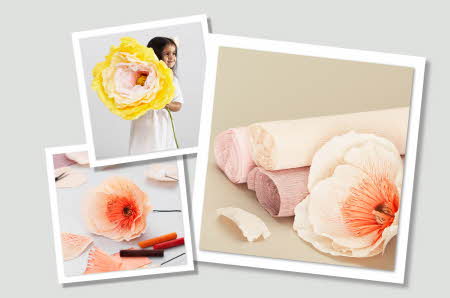 papirblomster av crepepapir