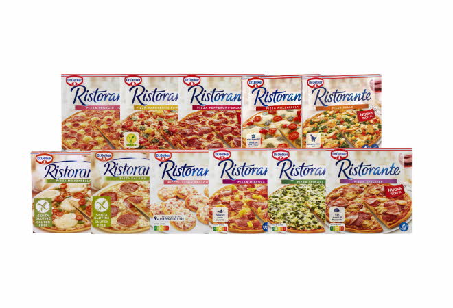 Mange varianter av Ristorante pizza