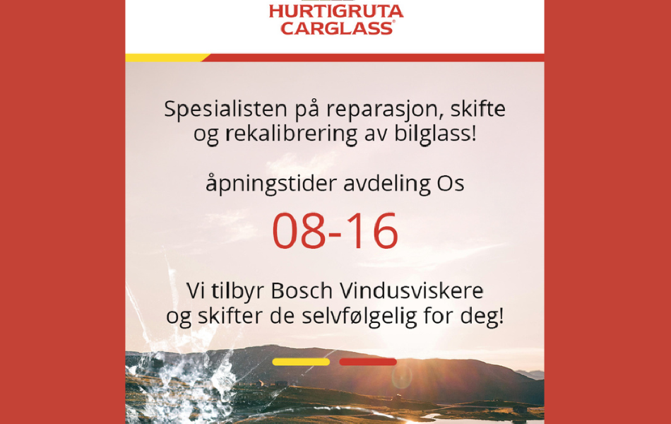 Hurtigruta carglass bedriftsbrev