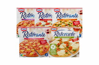 Stort utvalg fryst pizza fra Dr. Oetker.