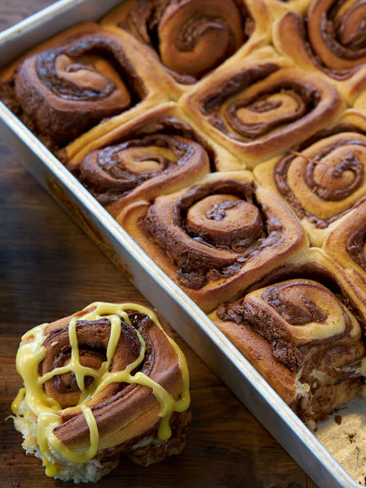 Kanelsnurrer med nugatti