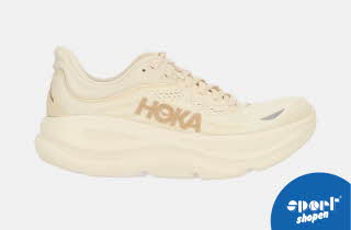 En lys gul Hoka Bondi 9