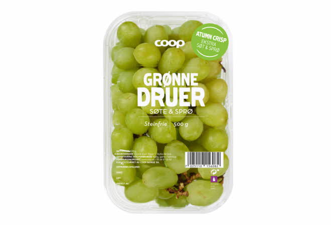 En kurv med grønne druer fra Coop