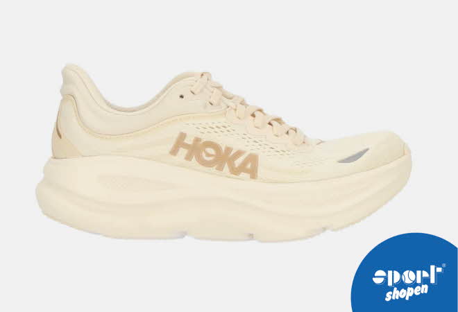 En lys gul Hoka Bondi 9