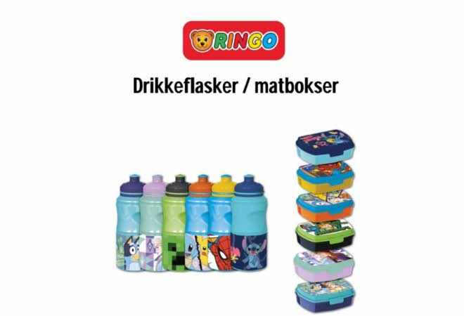 Matboks og vannflaske