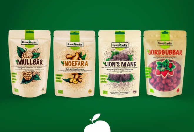 bilde av diverse rawpowder produkter