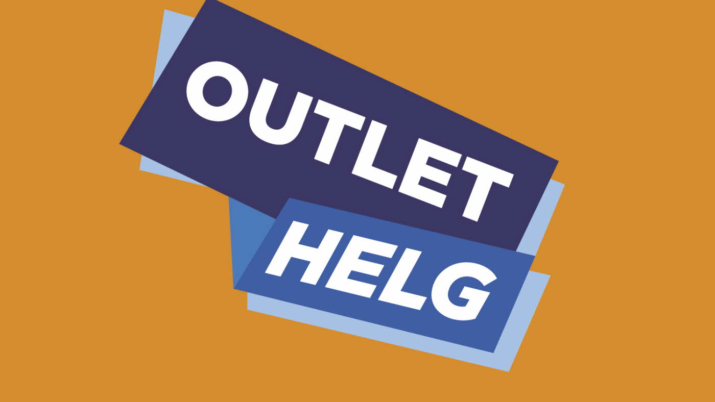 Grafisk bilde med logo til kampanjen "Outletdays"