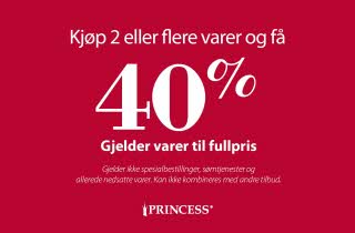 Kjøp 2 eller flere varer og få 40% rabatt på varer til fullpris 