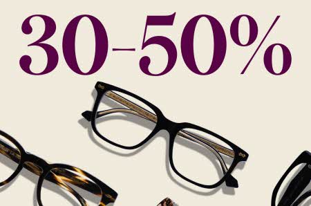 30-50% står det på bildet av briller