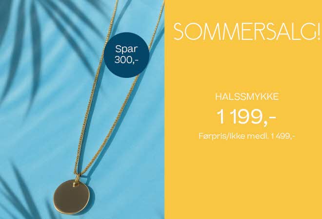 Gullsmykke med medaljong