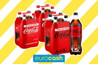 3 st 4-pack 1,5 liter coca cola