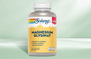 bilde på en boks med Solaray Magnesium tabletter