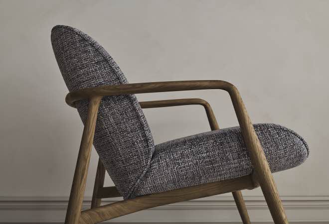 Grå lenestol fra Bolia