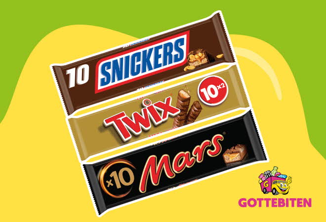 bild av snickers twix og mars