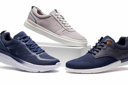 sneakers i blå og grå