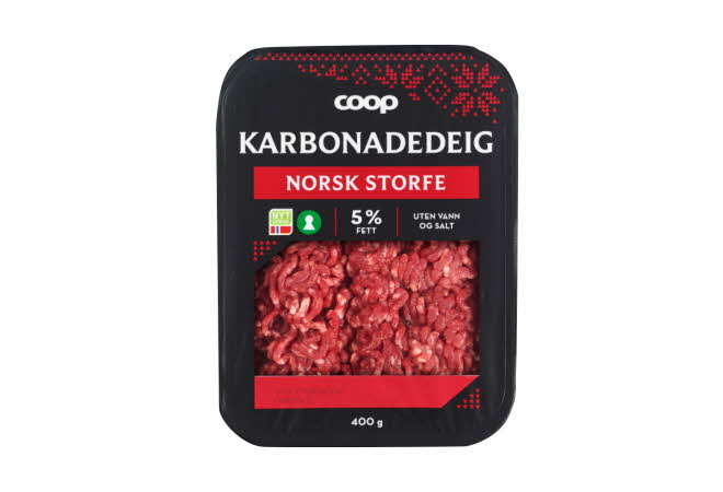 En pakke med Coop karbonadedeig.