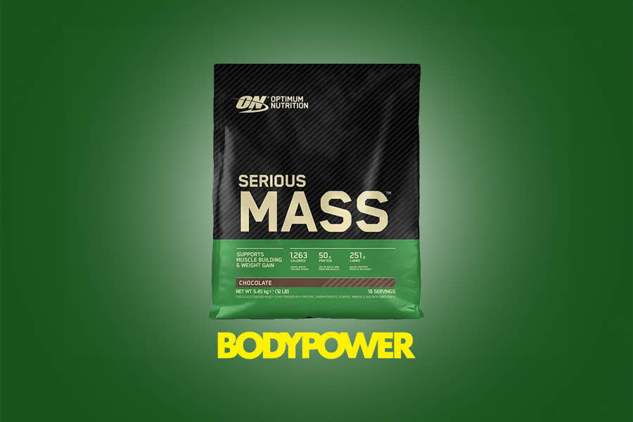 En pose Serious Mass 5,4 kg fra Optimum Nutrition