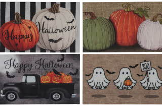 bilde av halloween dørmatter