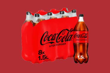 Coca Cola uten sukker, 8pk
