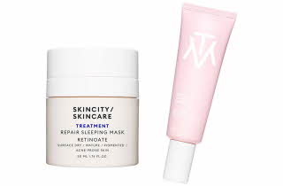 Ansiktsmaske og primer fra Skincity Skincare.