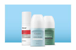 Tre diverse roll-on deodoranter.