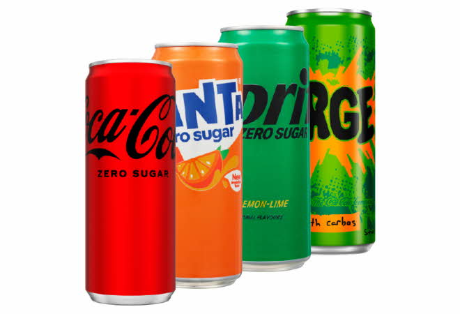 Coca-Cola, Fanta, Sprite og Urge bokser