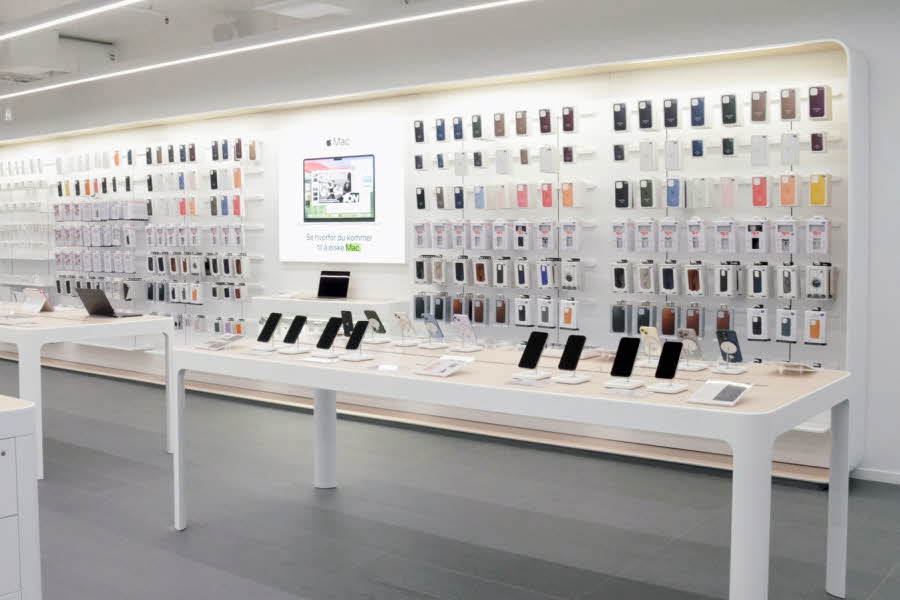 Innsiden av Eplehuset butikken