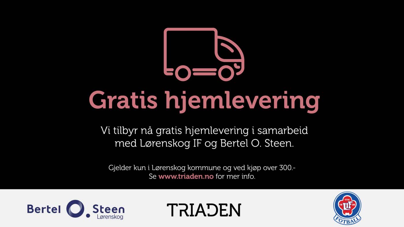 varebil og informasjon om gratis hjemlevering