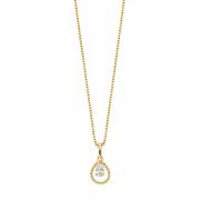 gull smykke med diamant anheng