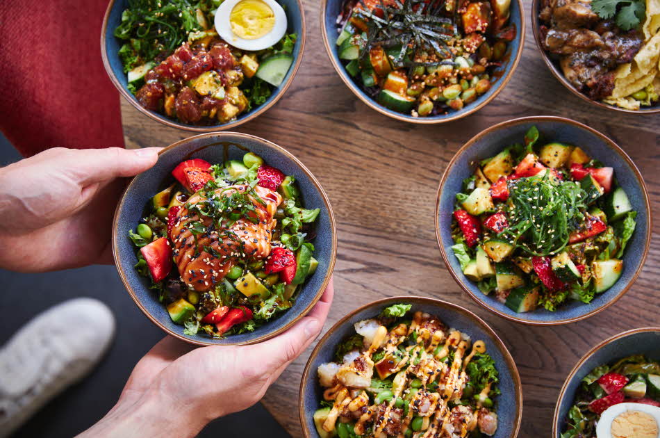 poke bowl selection fra sumo