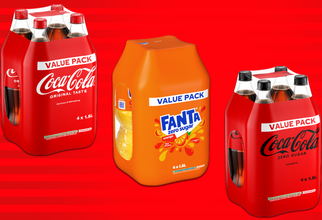 3 st 4--pack 1,5 liter coca cola o fanta