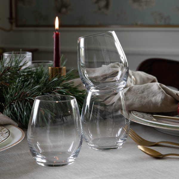 Tre vannglass fra Hadeland Glassverk