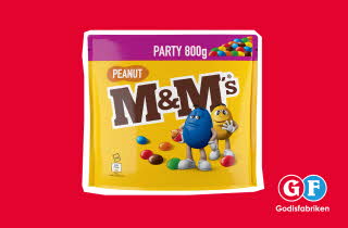 bilde på en m&m påse med peanøter