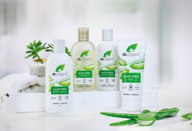 Fire forskjellige Dr. Organic produkter