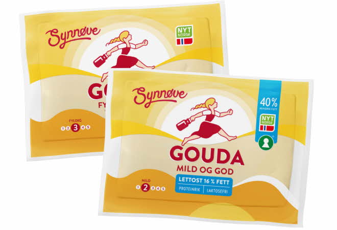 To pakker med Synnøve ost.