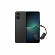 sort smarttelefon med hodetelefon