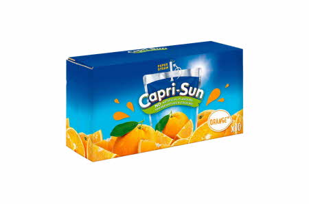 En pakke med Capri Sonne appelsin 10-pakk
