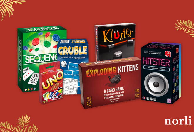 bilde av diverse brettspill og spill