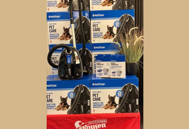 Nilfisk Select PETCARE 2499,- + GRATIS STARTERKIT hos Skousen