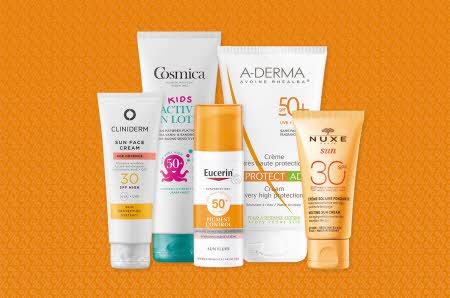 diverse solpleie produkter