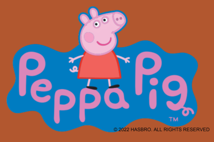 Peppa Gris og teksten Peppa Pig
