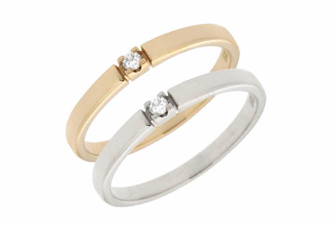 bilde av 2 diamantringer