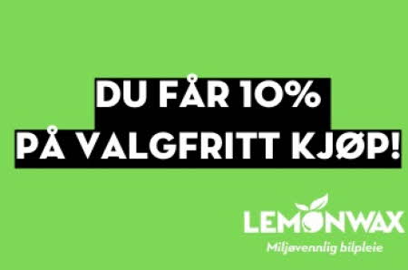 Grafisk bilde med teksten "Du får 10% på valgfritt kjøp"