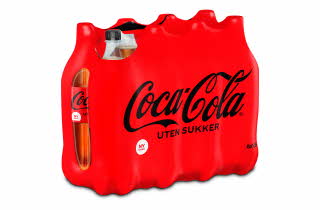 Coca-cola uten sukker 8-pakk