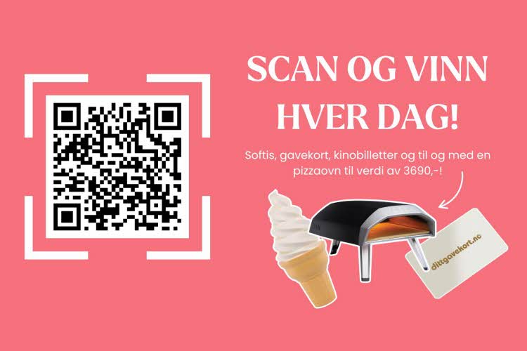 qr kode og tekst om premier