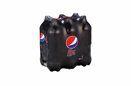 En pakke med 6 store Pepsi Max brus flasker