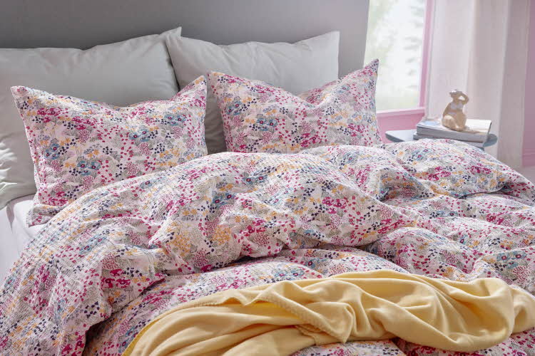 Rosa blomstrete sengetøy fra Princess
