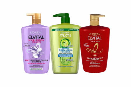 pumpeflasker med shampoo fra Elvital